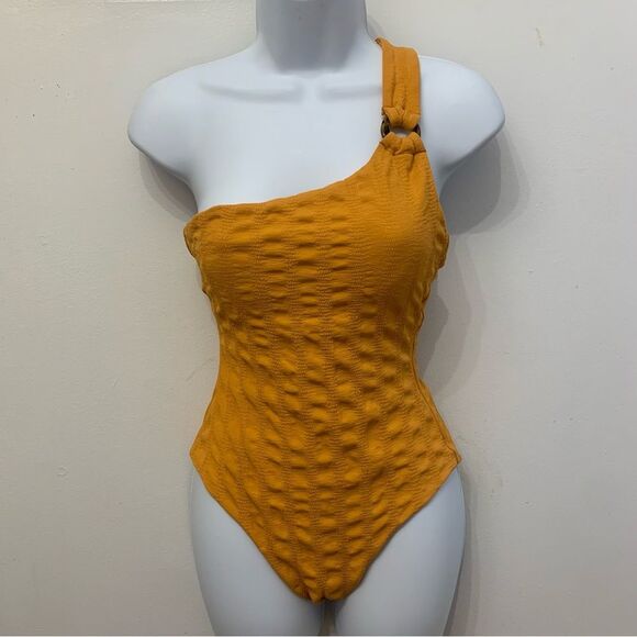 Onia Jenna One Piece Swimsuit S Women’s Mustard Color - Picture 2 of 13